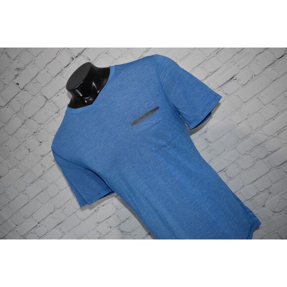 Lululemon Gym Shirt Mens Size Large Performance Polyester Blend Blue - Picture 3 of 9